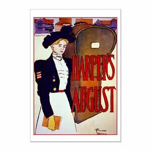 HARPER'S AUGUST Vintage Magazine Cover Reprint 13" by 19" Small Art Poster